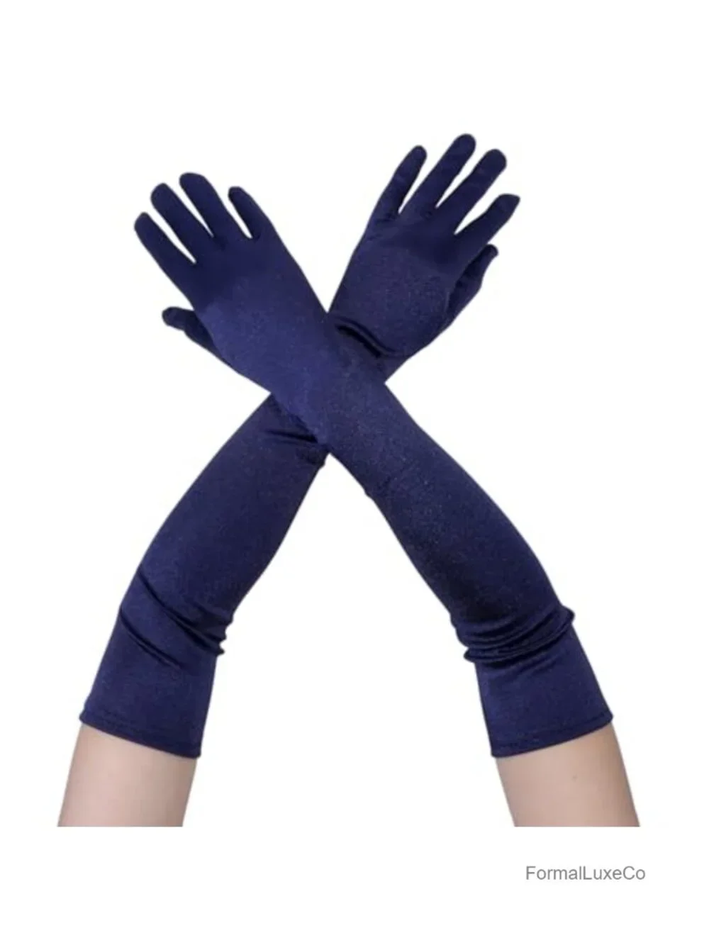 1920s Long Satin Opera Gloves Women Elbow Length Pull On